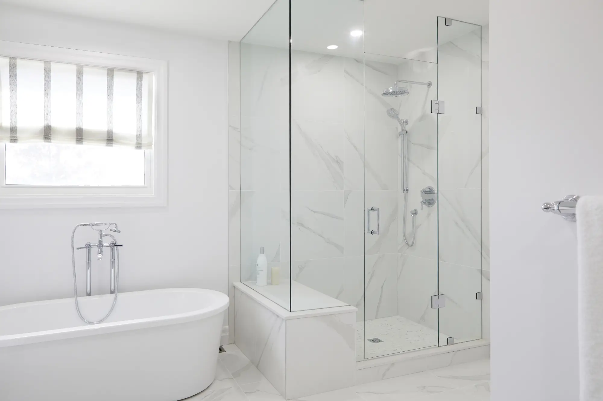 Modern shower renovation in Toronto.