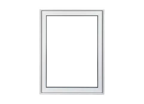 Deep frame fixed vinyl replacement window option for custom openings and clean exterior trim.