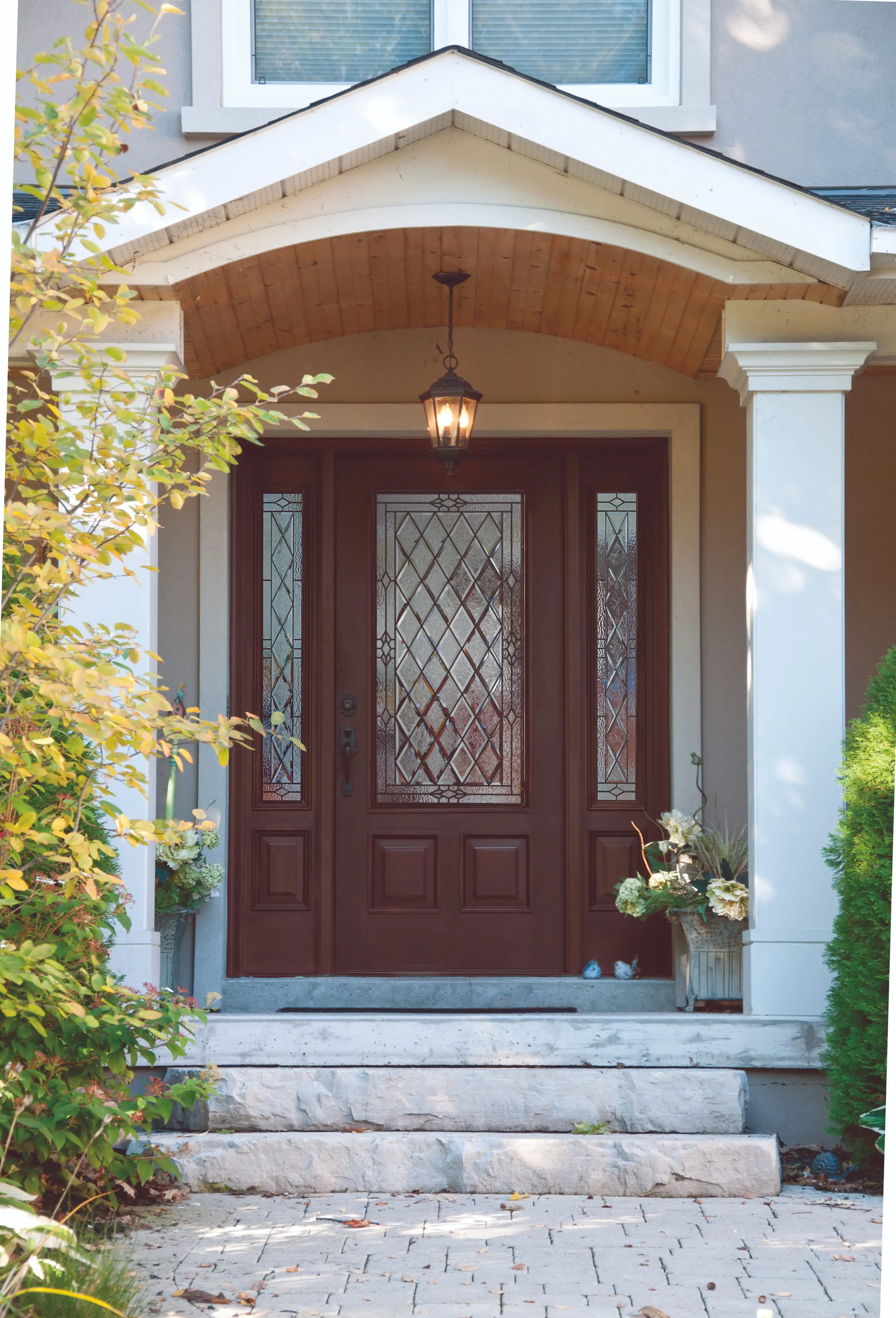 Modern exterior door replacement style with glass for clean front entry upgrade.