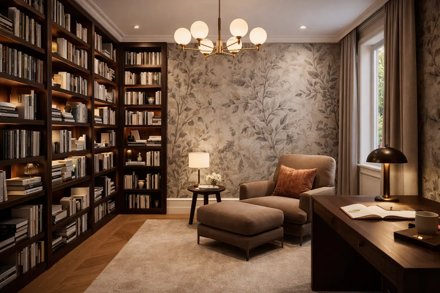 Statement wallpaper installation in Vaughan.