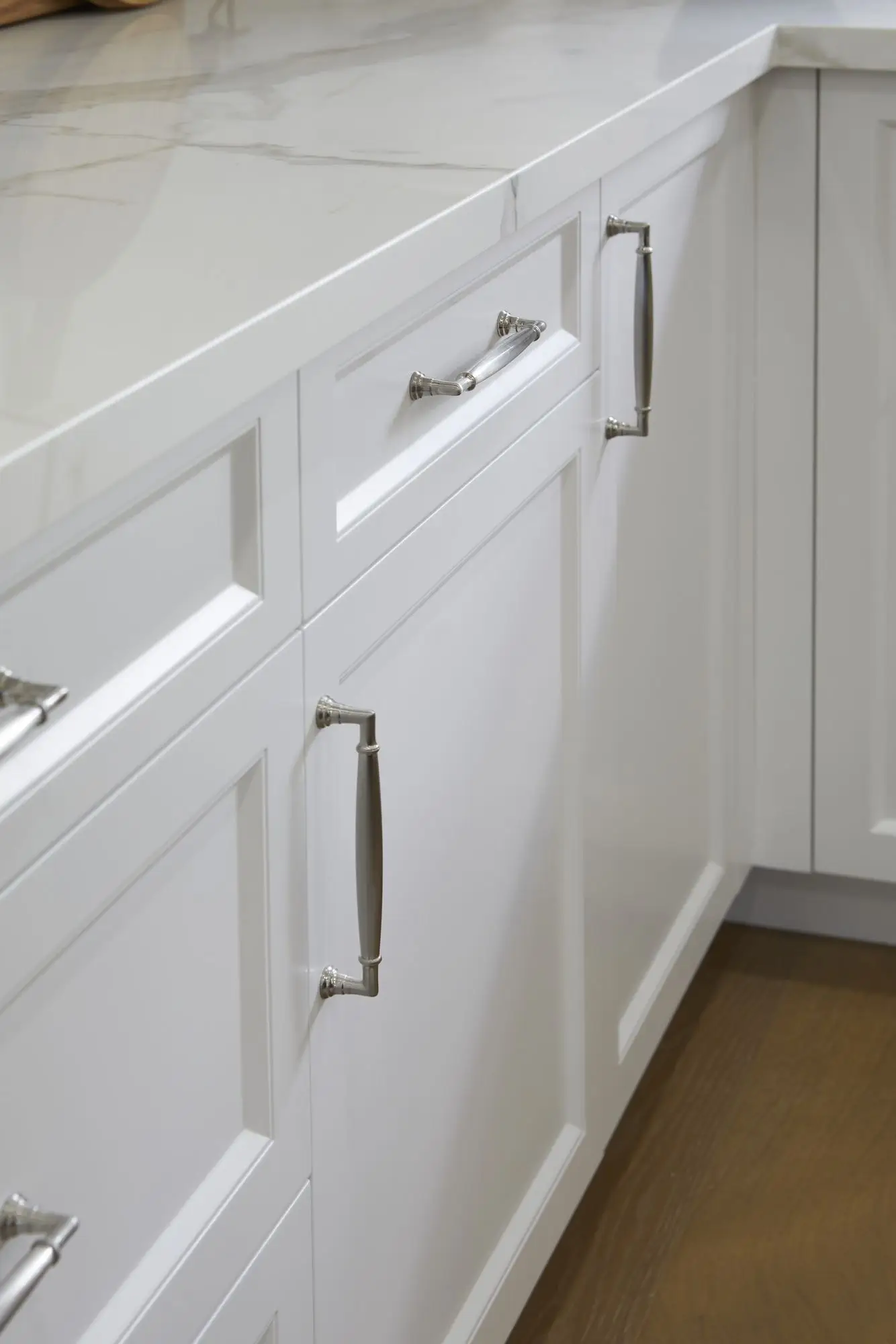 Toronto kitchen renovation with white cabinets.