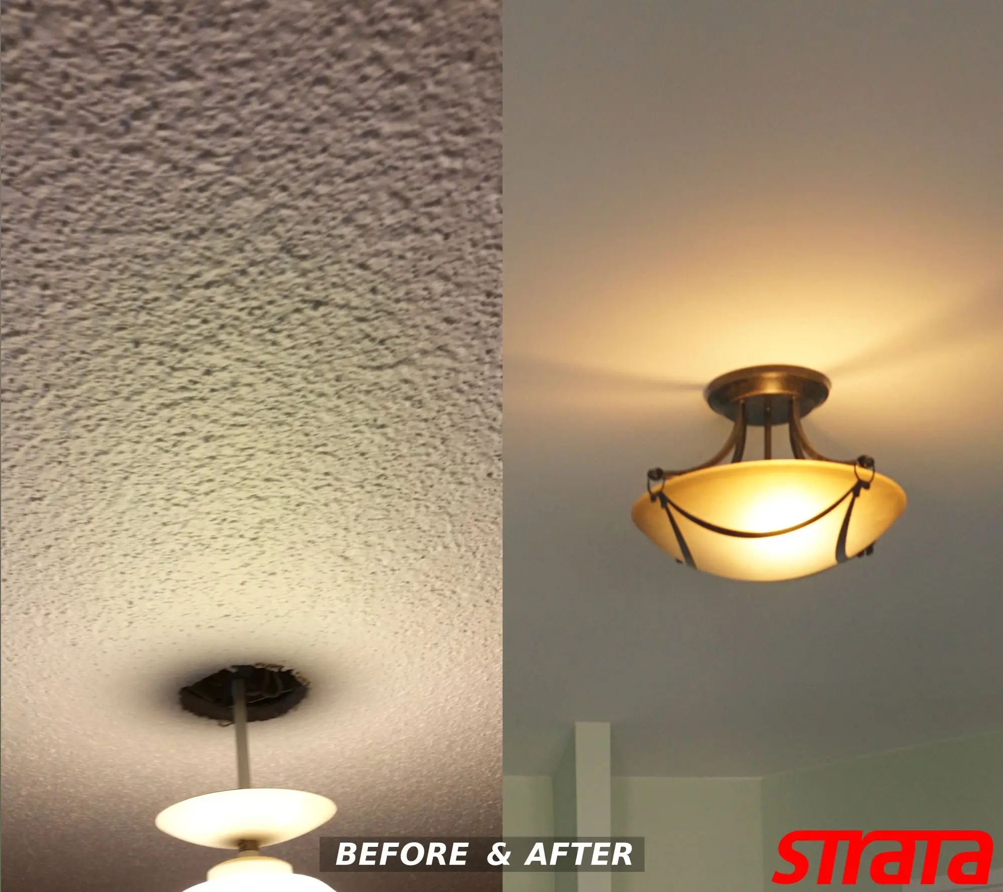 Smooth ceiling after popcorn removal in Richmond Hill with a clean modern finish.