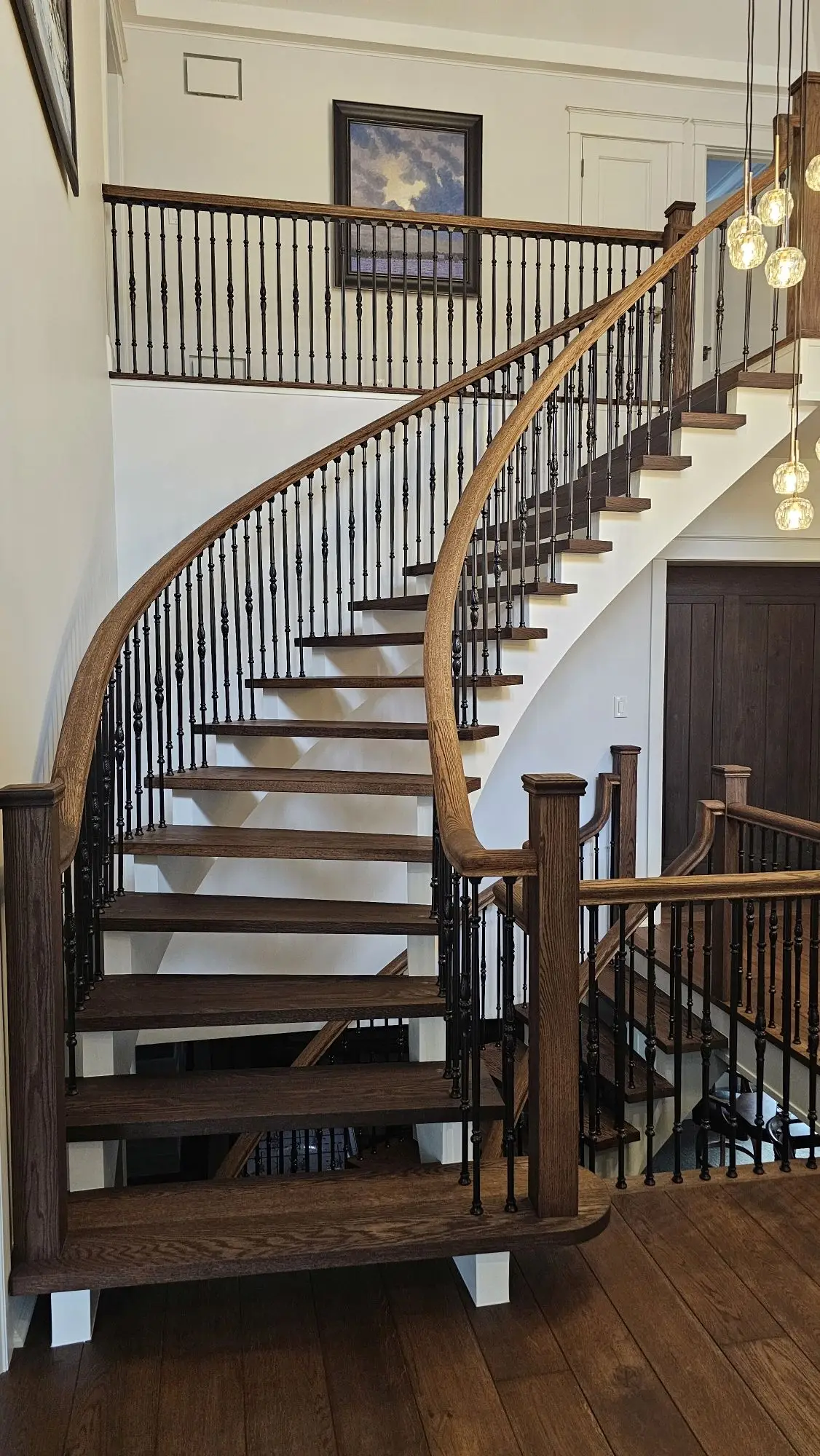 Open riser staircase renovation in Toronto.