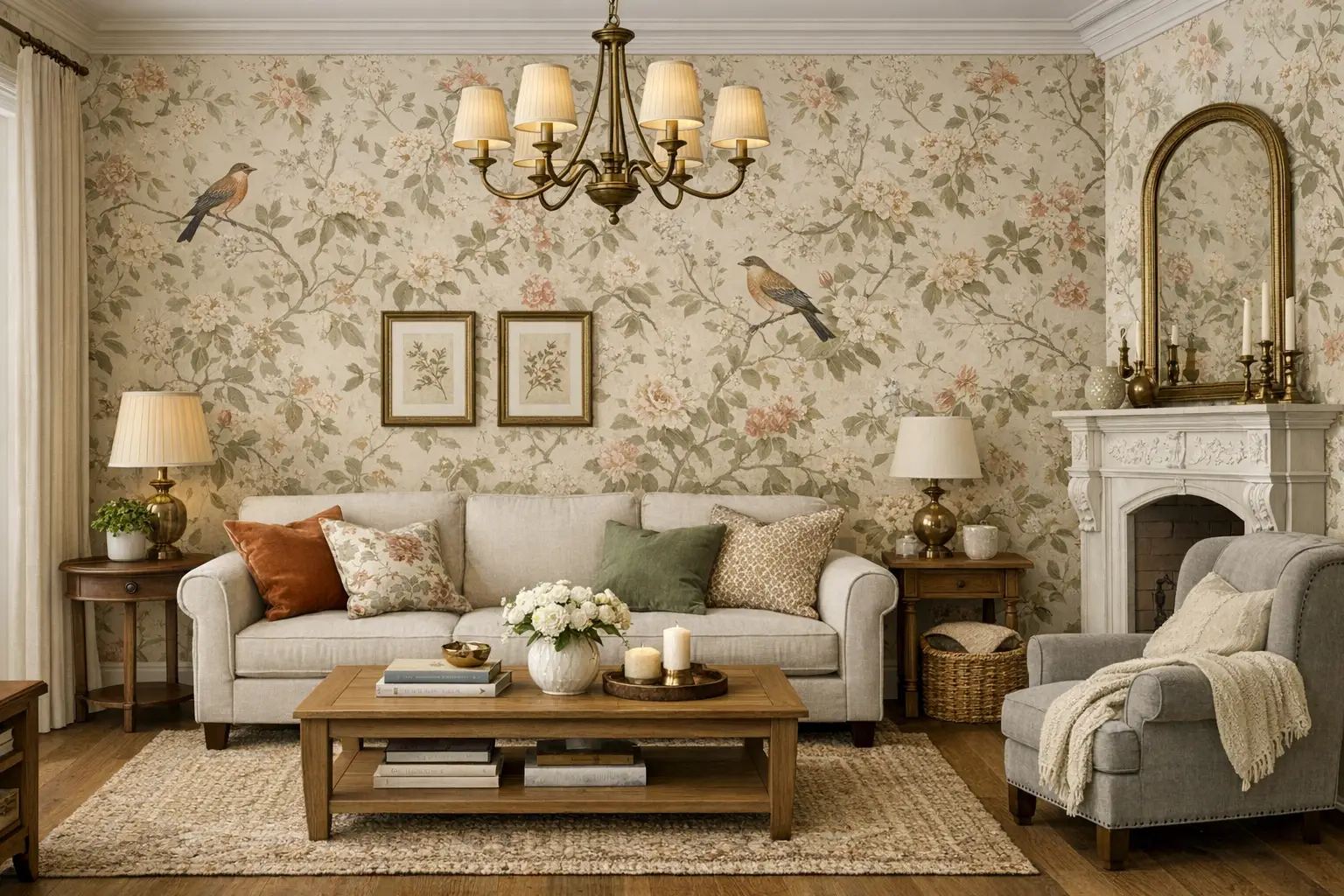 Wallpaper detail installation in Oakville.