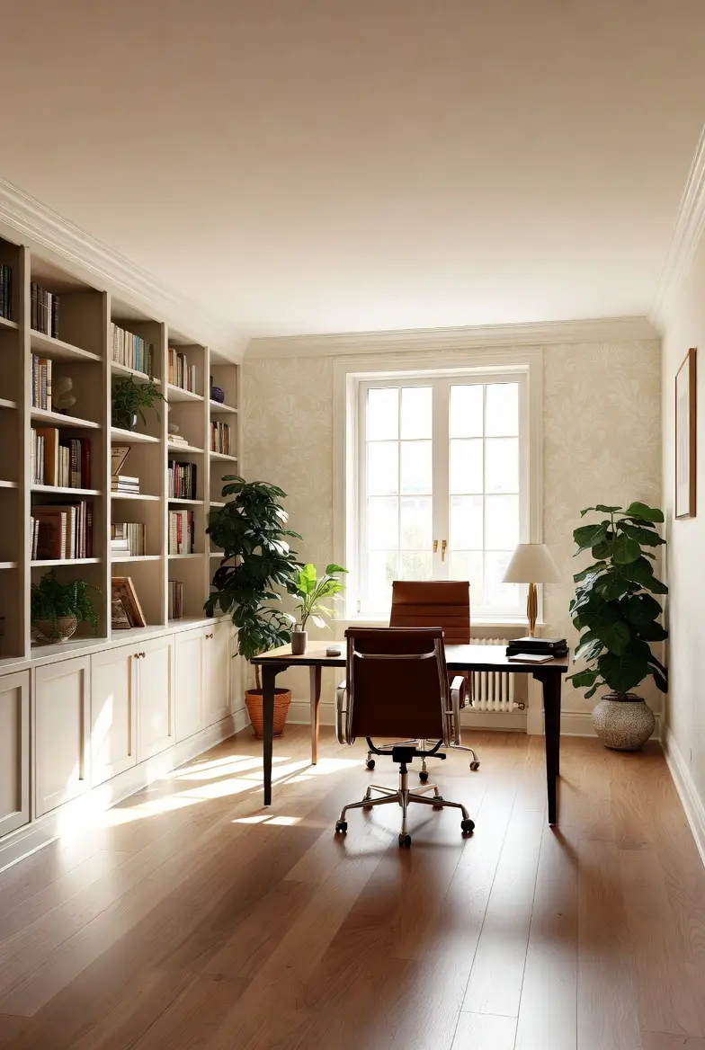 Feature wall wallpaper installation in Burlington.