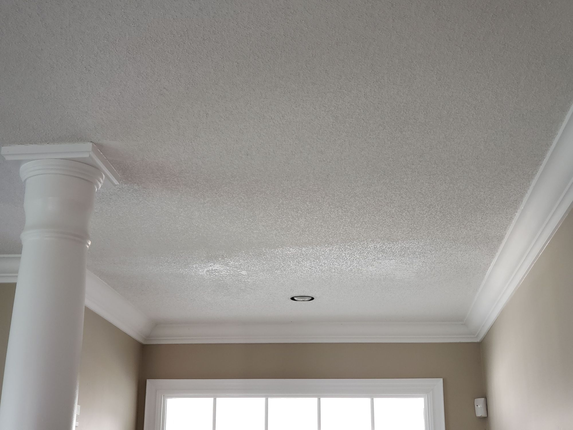 Detailed popcorn ceiling removal and finishing before