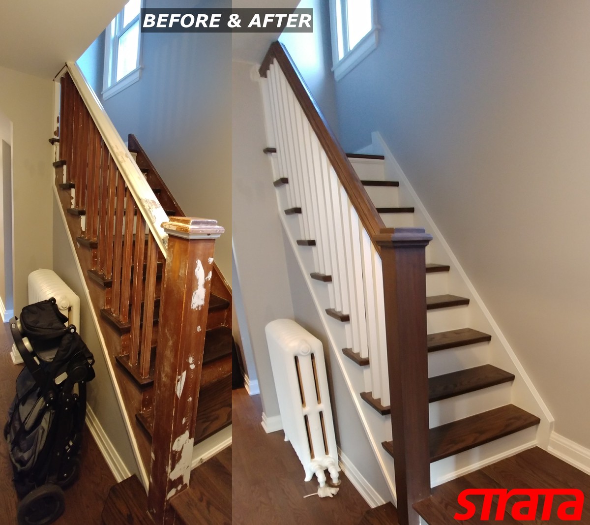 Before and After – Dust Free Stair Refinishing – Railing Renovation ...